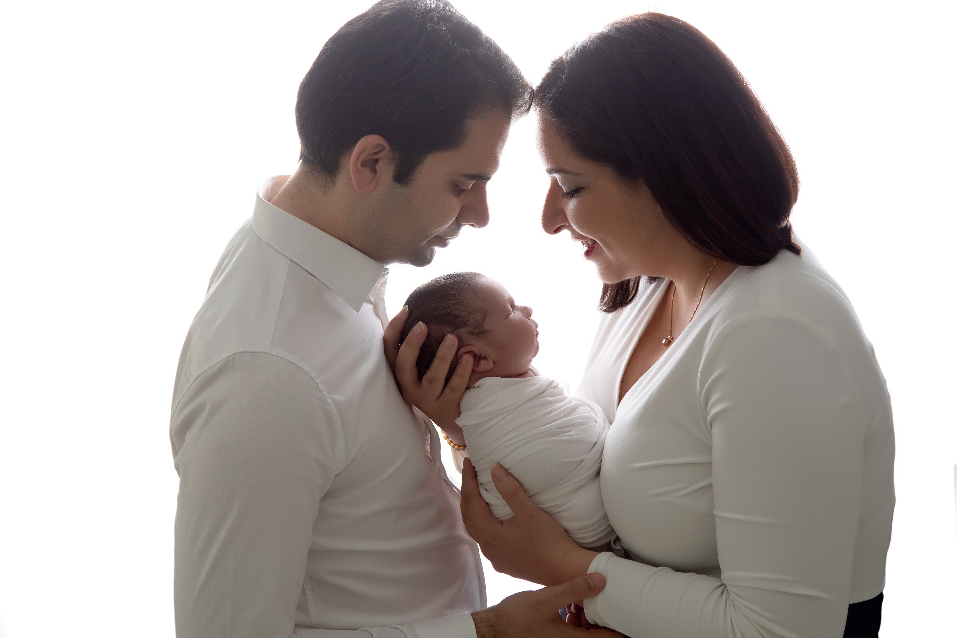 Shabnam and family with newborn